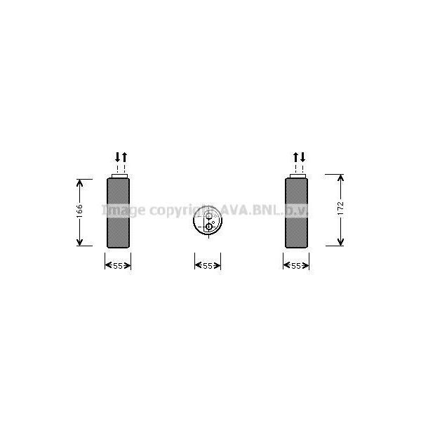 Ava OLD153 Essiccatore, Climatizzatore Oe 9165715 Compatibile Con Combo, Corsa C-image