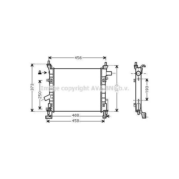 Ava FD2373 Radiatore Motore Oe 1231795 Compatibile Con Ka-image