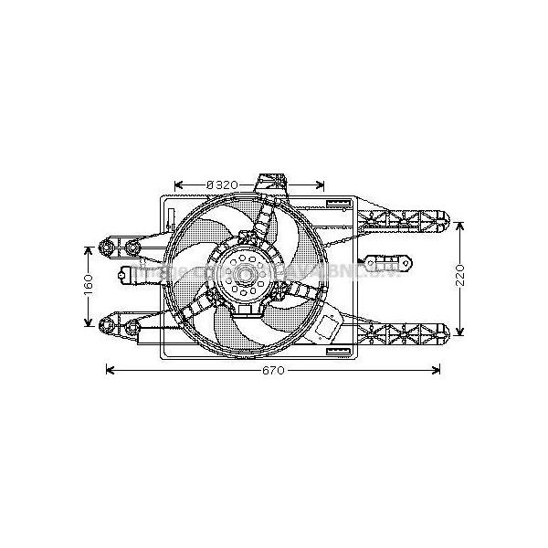 Ava FT7549 Ventola Radiatore Oe 46527424 Compatibile Con Punto, Lanc Y-image