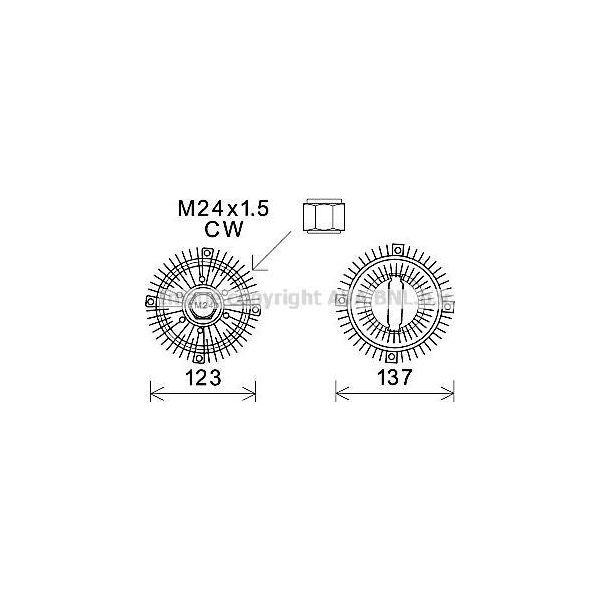 Ava FDC446 Frizione, Ventola Radiatore Oe 1063042 Compatibile Con Transit-image