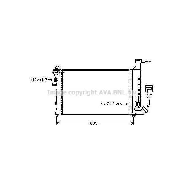 Ava PEA2136 Radiatore Motore Oe 1301K5 Compatibile Con Zx, 306-image