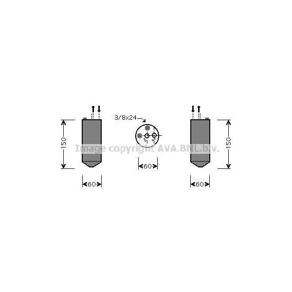Ava DND236 Essiccatore, Climatizzatore Oe 921312J966 Compatibile Con Almera, Micra, Primera-image