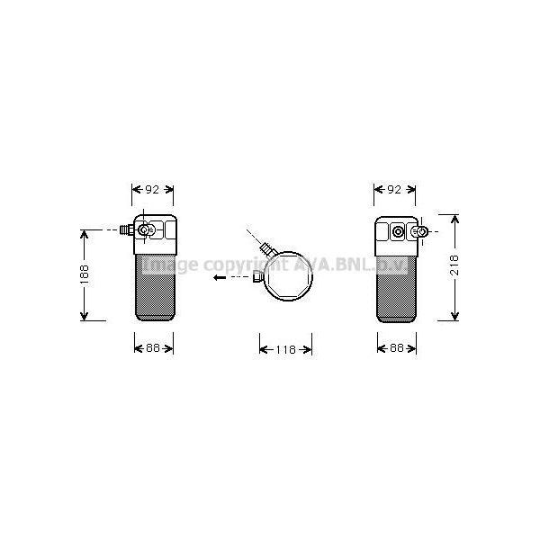 Ava AID153 Essiccatore, Climatizzatore Oe 4A0820191AB Compatibile Con A6 4A-image