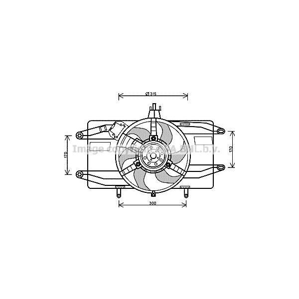 Ava FT7556 Ventola Radiatore Oe 46737732 Compatibile Con Doblo-image