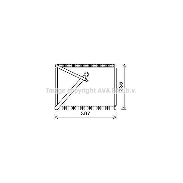 Ava VOV156 Evaporatore, Climatizzatore Oe 30630696 Compatibile Con S60, S80, V70, XC70, XC90-image