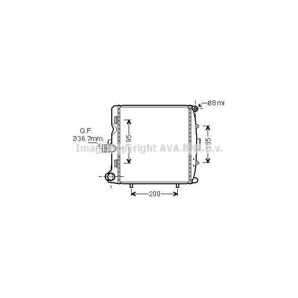 Ava PR2055 Radiatore Motore Oe 99710613202 Compatibile Con 911, Boxster, Cayman-image