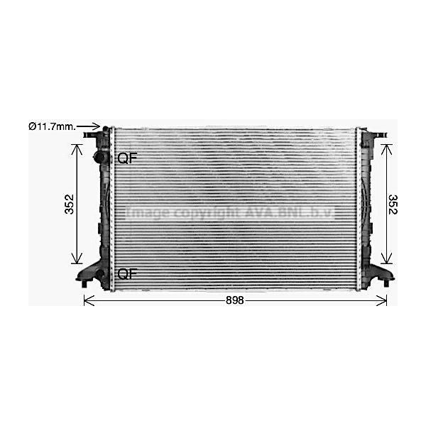 Ava AI2446 Radiatore Motore Oe 8W0121251K Compatibile Con A4 8W, A5 F5, A6 4A-image