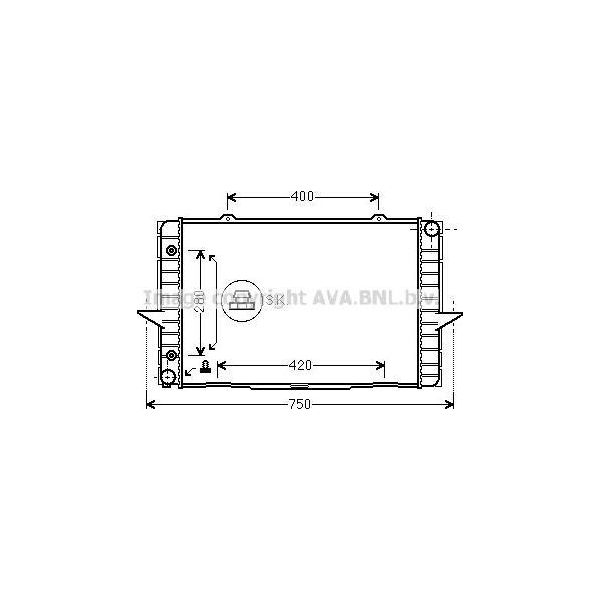 Ava VO2064 Radiatore Motore Oe 1335430 Compatibile Con 850, C70, S70, V70-image