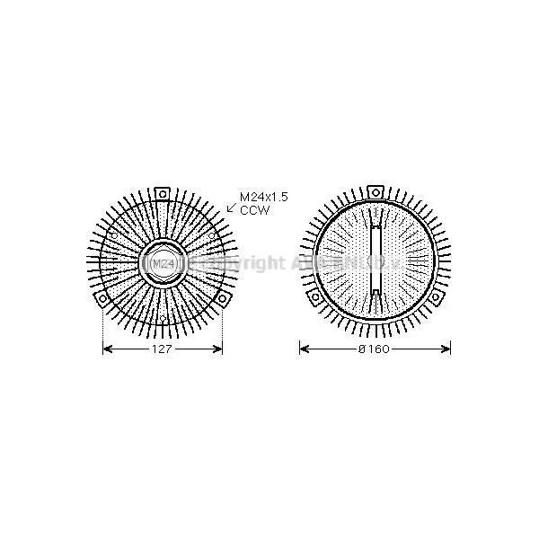 Ava BWC327 Giunto, Ventola Radiatore Oe 11522249216 Compatibile Con Serie 3 E46, Serie 5 E39, Serie 7 E38, Serie 7 E65, X5-image
