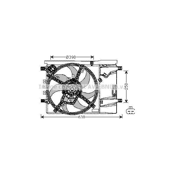 Ava OL7539 Ventola Radiatore Oe 1341390 Compatibile Con Corsa D-image