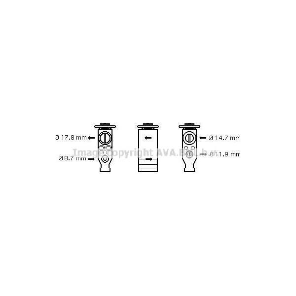 Ava CN1245 Valvola Di Espansione, Climatizzatore Oe 6461K3 Compatibile Con C1, Aygo-image