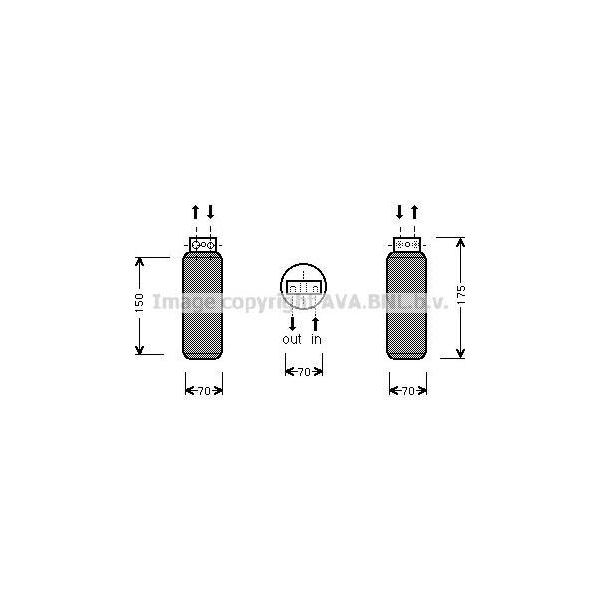 Ava OLD288 Essiccatore, Climatizzatore Oe 52466909 Compatibile Con Vectra-image