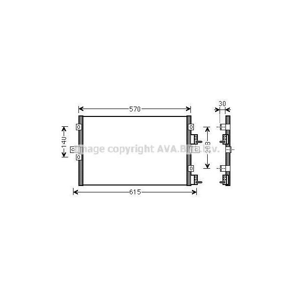 Ava CR5114 Condensatore, Climatizzatore Oe 13071AA01 Compatibile Con Pt Cruiser-image