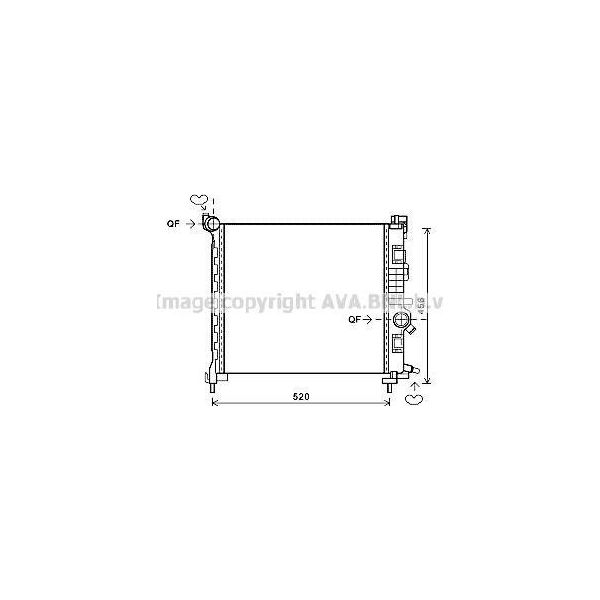 Ava OL2561 Radiatore Motore Oe 13283249 Compatibile Con Meriva-image