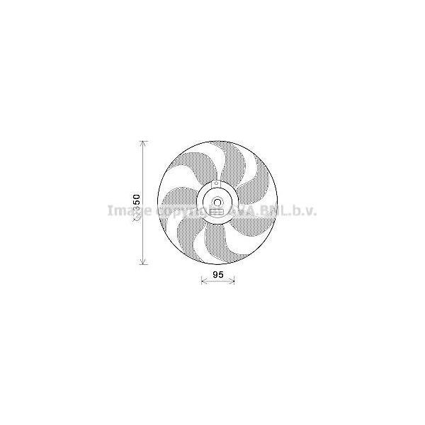 Ava VN7511 Ventola Radiatore Oe 6N0959455D Compatibile Con Alhambra, Arosa, Lupo, Polo 6N, Polo Playa, Sharan-image