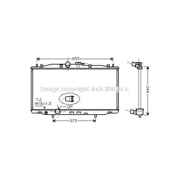 Ava HD2170 Radiatore Motore Oe 19010RBAE01 Compatibile Con Accord-image