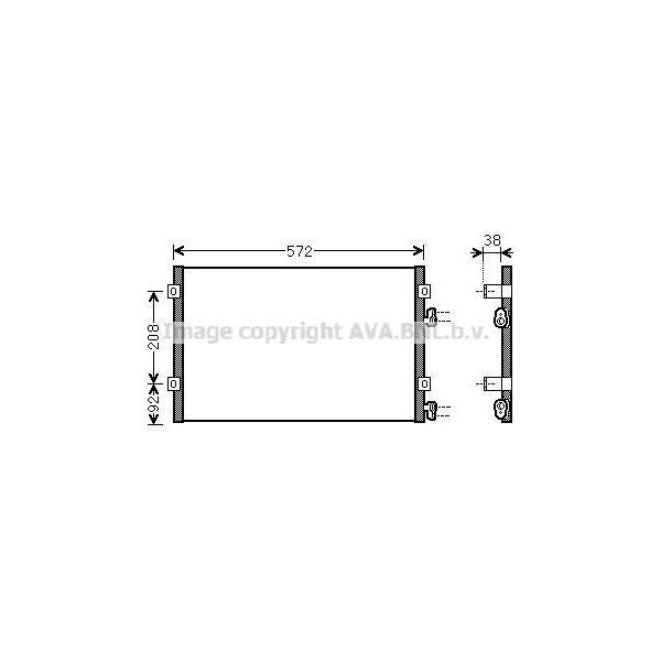 Ava CR5103 Condensatore, Climatizzatore Oe 5093708AA Compatibile Con Pt Cruiser-image