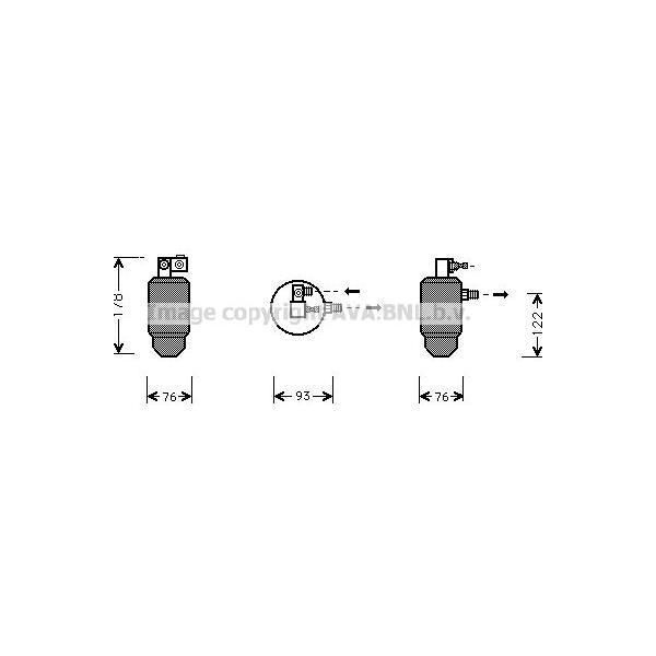 Ava CND164 Essiccatore, Climatizzatore Oe 6455Q7 Compatibile Con Evasion, Jumpy, Scudo, Ulysse, Zeta, 806, Expert-image