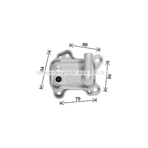 Ava OL3716 Radiatore Olio Motore Oe 5650345 Compatibile Con Combo, Corsa C, Meriva-image