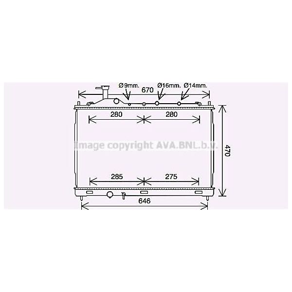 Ava MT2262 Radiatore Motore Oe 1350A604 Compatibile Con Outlander-image