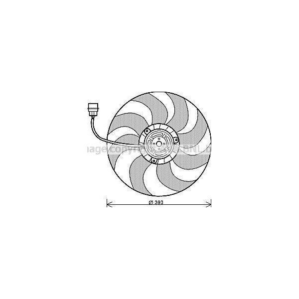 Ava VN7526 Ventola Radiatore Oe 6Q0959455AE Compatibile Con Cordoba, Ibiza, Toledo, Fabia, Rapid, Roomster, Fox, Polo 9N, Polo 6R-image