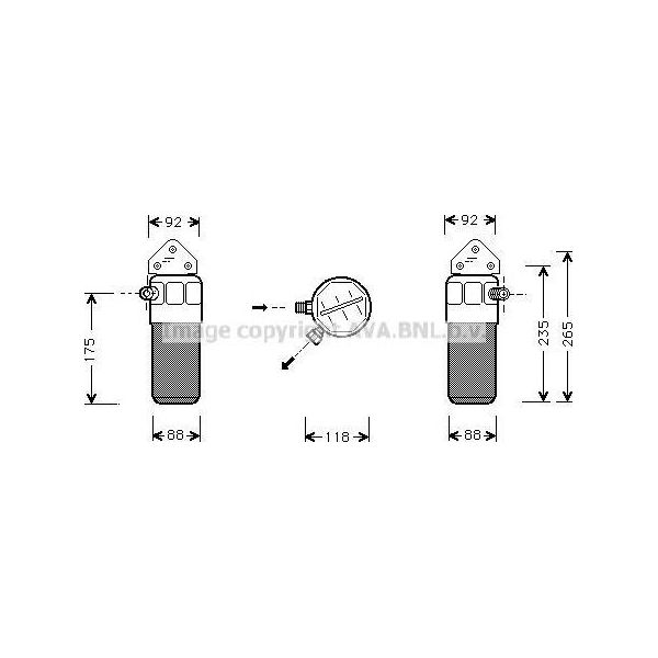 Ava AID004 Essiccatore, Climatizzatore Oe 8D0820193 Compatibile Con A4 8D, A6 4B, Passat 3B-image