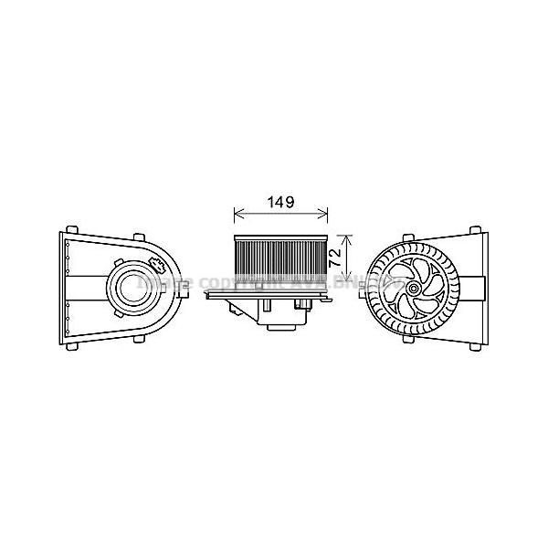 Ava AI8378 Motore Ventilatore Riscaldamento Oe 1J1819021 Compatibile Con A3 8L, Tt, Arosa, Cordoba, Leon, Toledo, Octavia, Bora, Golf Iv, Lupo, New Beetle, Polo 6N, Polo 6V, Polo Playa-image