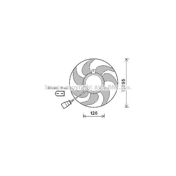 Ava VN7535 Ventola Radiatore Oe 1K0959455DH Compatibile Con A1 8X, A3 8P, Tt, Altea, Altea Xl, Ibiza, Leon, Toledo, Octavia, Superb, Yeti, Beetle, Caddy, Cc, Eos, Golf Plus, Golf V, Golf Vi, Jetta, Passat Alltrack, Passat 3C, Passat 3B, Passat Cc, Polo 6R, Scirocco, Tiguan, Touran-image