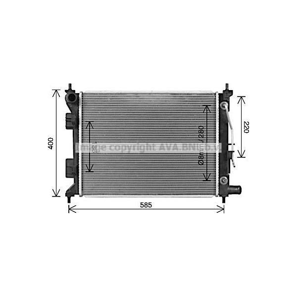 Ava HY2493 Radiatore Motore Oe 25310C8050 Compatibile Con I20-image
