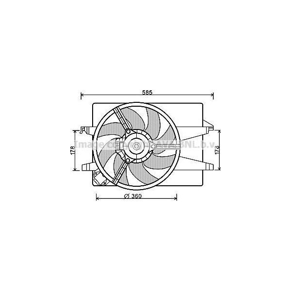 Ava FD7553 Ventola Radiatore Oe 1334248 Compatibile Con Fiesta, Fusion-image