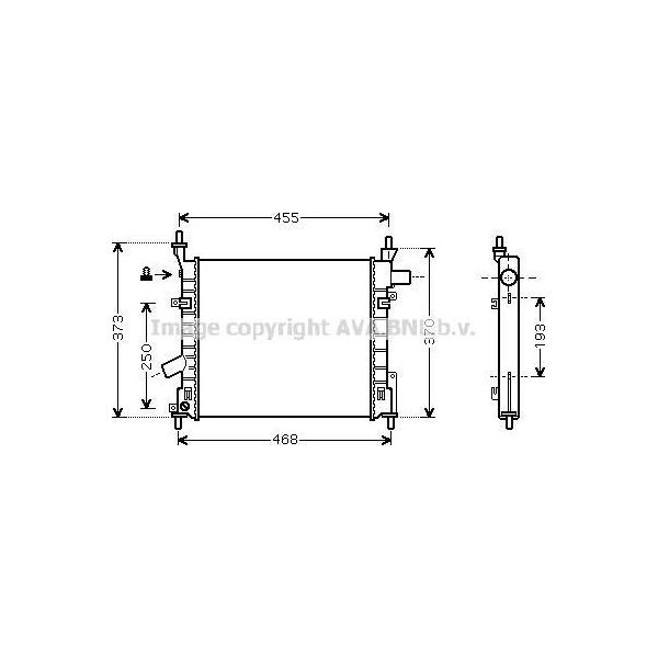 Ava FD2372 Radiatore Motore Oe 1218735 Compatibile Con Ka-image