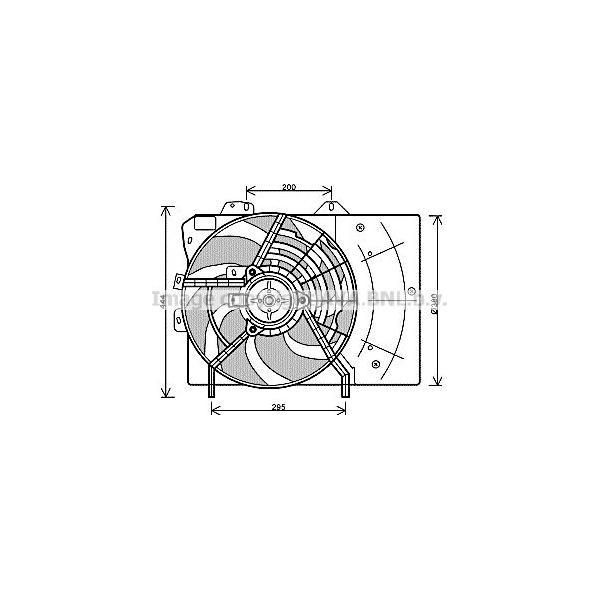 Ava PE7539 Ventola Radiatore Oe 1253H0 Compatibile Con C-Elysee, C2, C3, C4, DS3, Crossland X, 1007, 2008, 207, 208, 301, 308-image