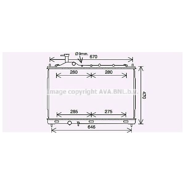 Ava MT2268 Radiatore Motore Oe 1350A603 Compatibile Con Outlander-image