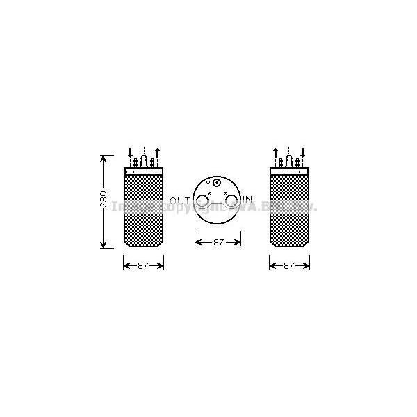 Ava RTD350 Essiccatore, Climatizzatore Oe 82000025640 Compatibile Con Espace, Laguna, Vel Satis-image