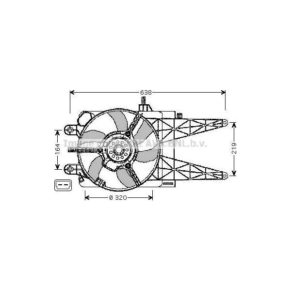Ava FT7553 Ventola Radiatore Oe 46785738 Compatibile Con Punto-image