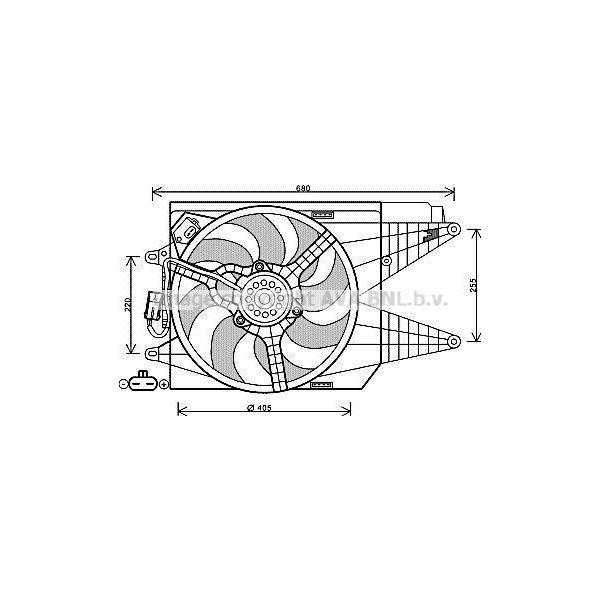 Ava FT7566 Ventola Radiatore Oe 51819062 Compatibile Con 500, 500C-image