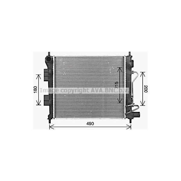 Ava HY2589 Radiatore Motore Oe 25310B9050 Compatibile Con I10-image