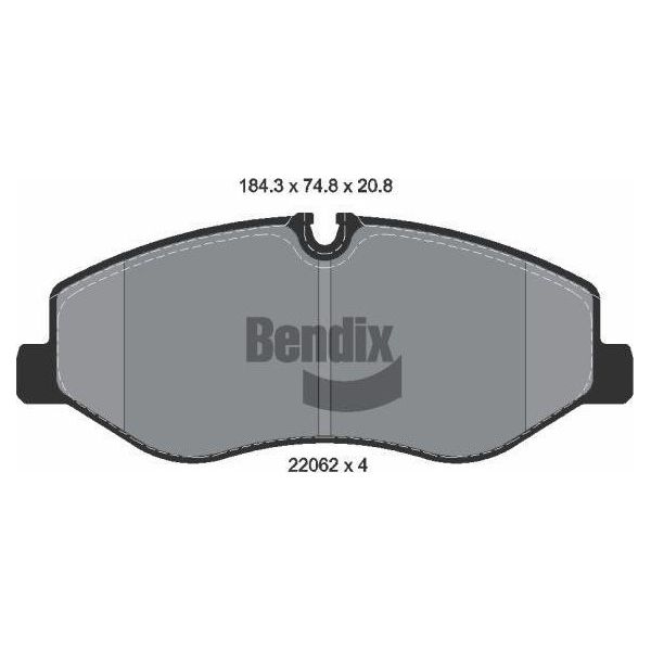 Bendix Braking BPD1306 Set Di Pastiglie Freno, Freno A Disco Oe 4474200020 Compatibile Con Marco Polo, Classe V, Vito-image