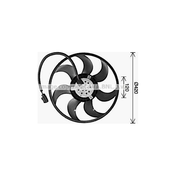 Ava VN7547 Ventola Radiatore Oe 7H0959455A Compatibile Con Multivan V, Transporter V-image