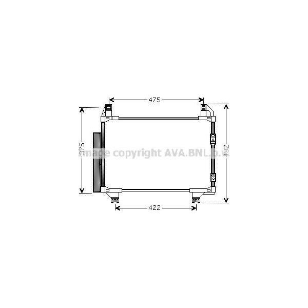 Ava TO5413D Condensatore, Climatizzatore Oe 8846052090 Compatibile Con Urban Cruiser, Verso, Yaris-image