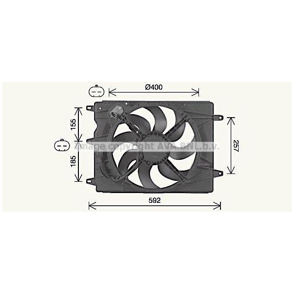 Ava FT7616 Ventola Radiatore Oe 52015585 Compatibile Con Tipo-image
