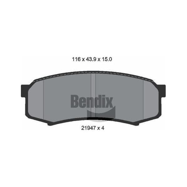 Bendix Braking BPD1294 Set Di Pastiglie Freno, Freno A Disco Oe 4605A389 Compatibile Con Pajero, 4 Runner, Land Cruiser-image