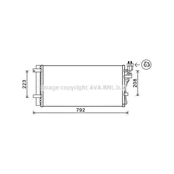 Ava KAA5148D Condensatore, Climatizzatore Oe 976062G650 Compatibile Con Magentis-image