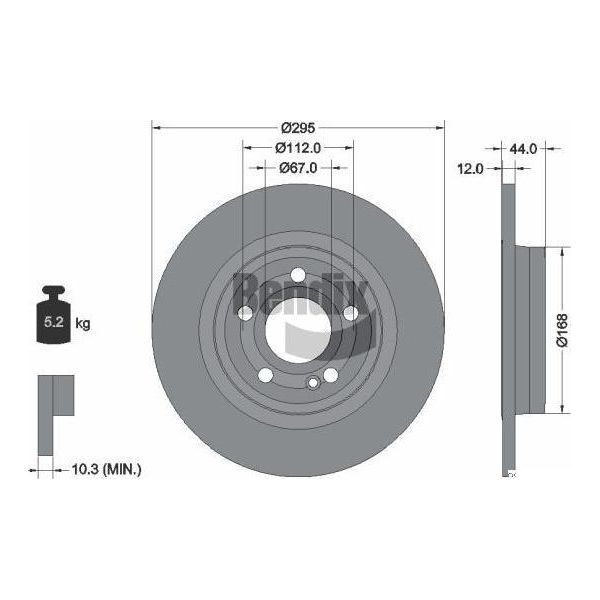 Bendix Braking BDS1620 Disco Freno Oe 2474230212 Compatibile Con Classe A, Classe B, Cla, Gla, Glb-image