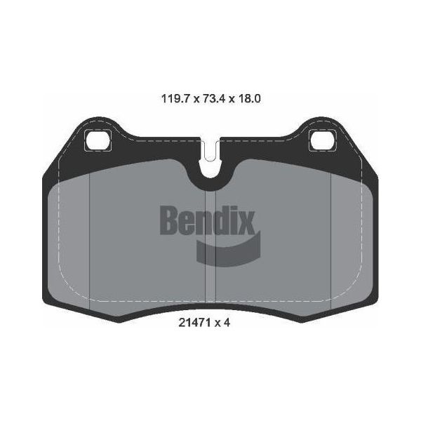 Bendix Braking BPD1797 Set Di Pastiglie Freno, Freno A Disco Oe 1161975 Compatibile Con Serie 7 E38, Serie 8 E31-image