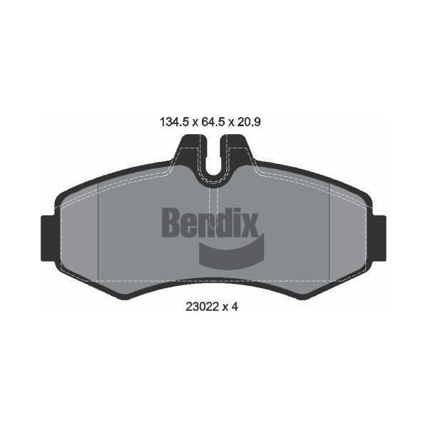 Bendix Braking BPD1257 Set Di Pastiglie Freno, Freno A Disco Oe 0004214110 Compatibile Con Classe V, Vito-image