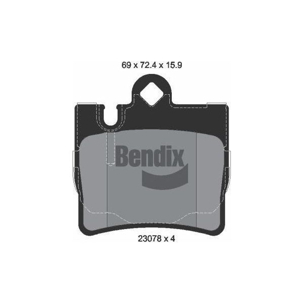 Bendix Braking BPD1911 Set Di Pastiglie Freno, Freno A Disco Oe 0034200620 Compatibile Con Classe S-image