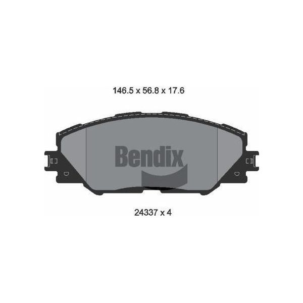 Bendix Braking BPD1185 Set Di Pastiglie Freno, Freno A Disco Oe 19184911 Compatibile Con Auris, Mirai, Prius, Rav 4-image