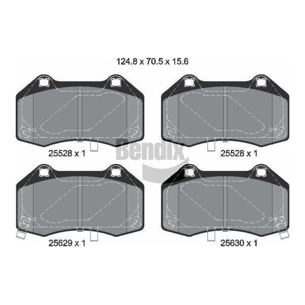 Bendix Braking BPD2451 Set Di Pastiglie Freno, Freno A Disco Oe 1605145 Compatibile Con Corsa D, Corsa E-image