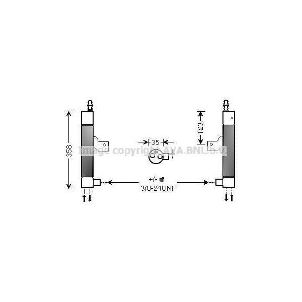 Ava VOD146 Essiccatore, Climatizzatore Oe 30780200 Compatibile Con S60, S80, V70, XC70-image
